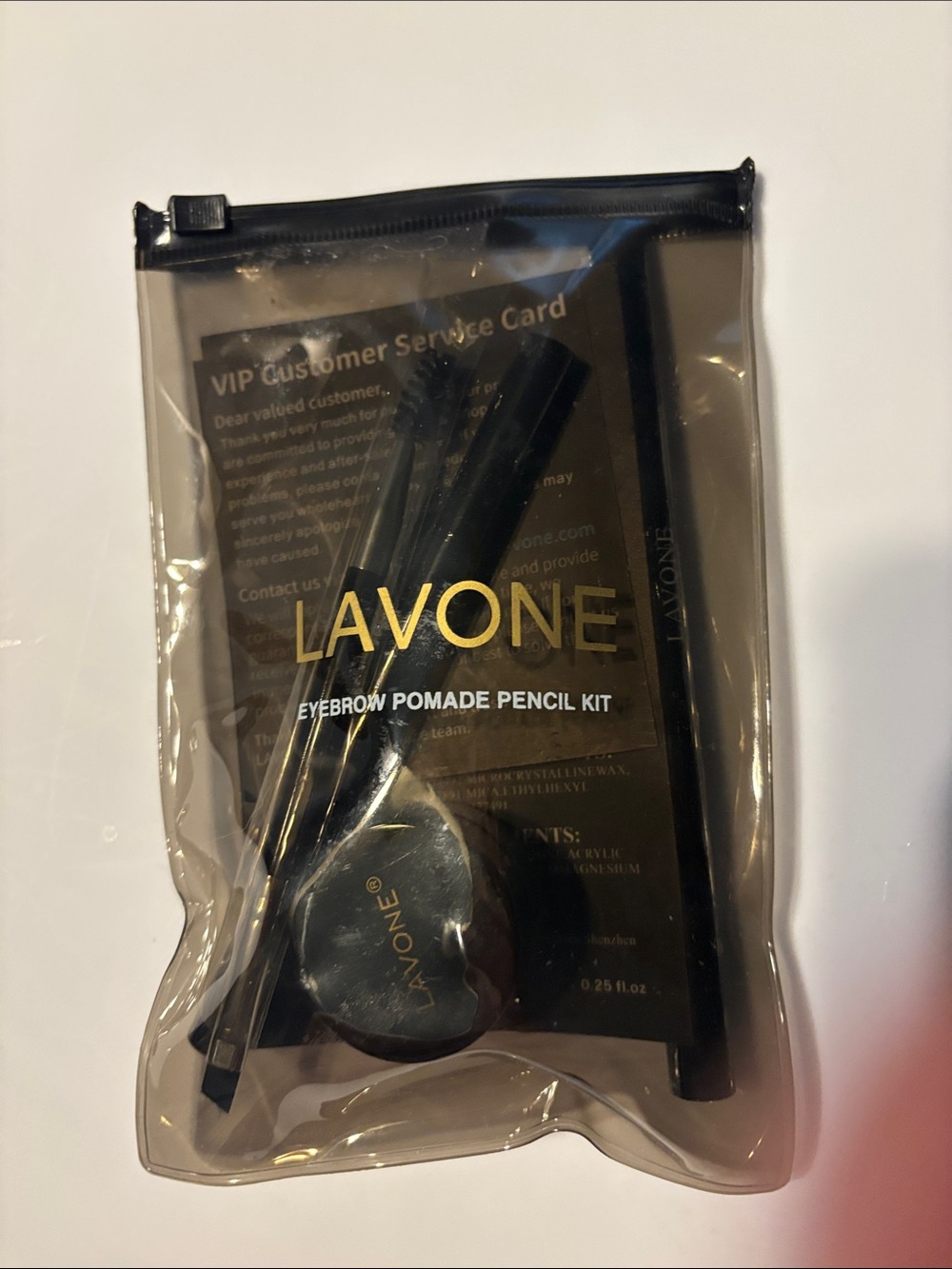 LAVONE Eyebrow Pomade Pencil Kit - Black & Gold